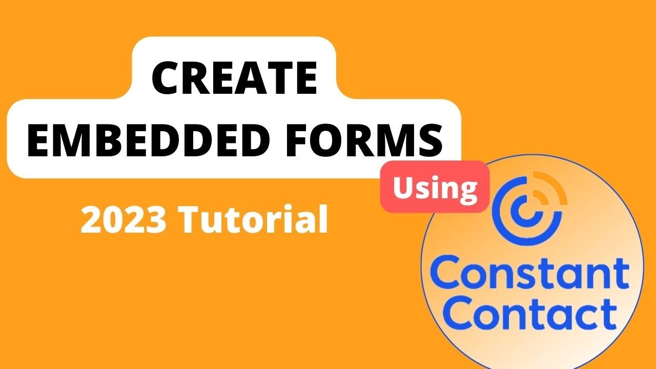 How to Create a Constant Contact Form to embed on WordPress, Wix, and Shopify.
