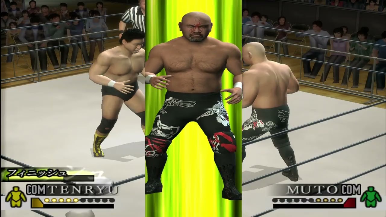 Wrestle Kingdom II GRAND TOURNAMENT - Round One Matchup - Genichiro Tenryu vs Keiji Mutoh (PS2)
