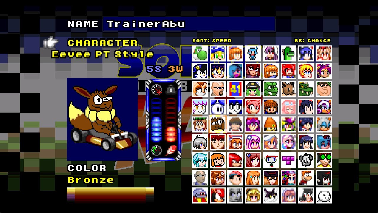 Eevee (イーブイ) PT Style races in Sonic Robo Blast 2 Kart online