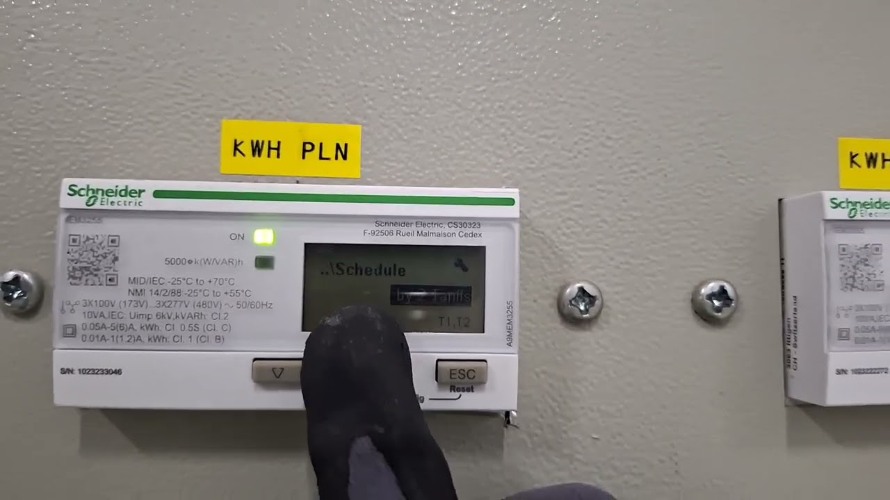 CARA SETTING KWH METER SCHNEIDER IEM3255 VIA CT MULTI TARIF WBP LWBP
