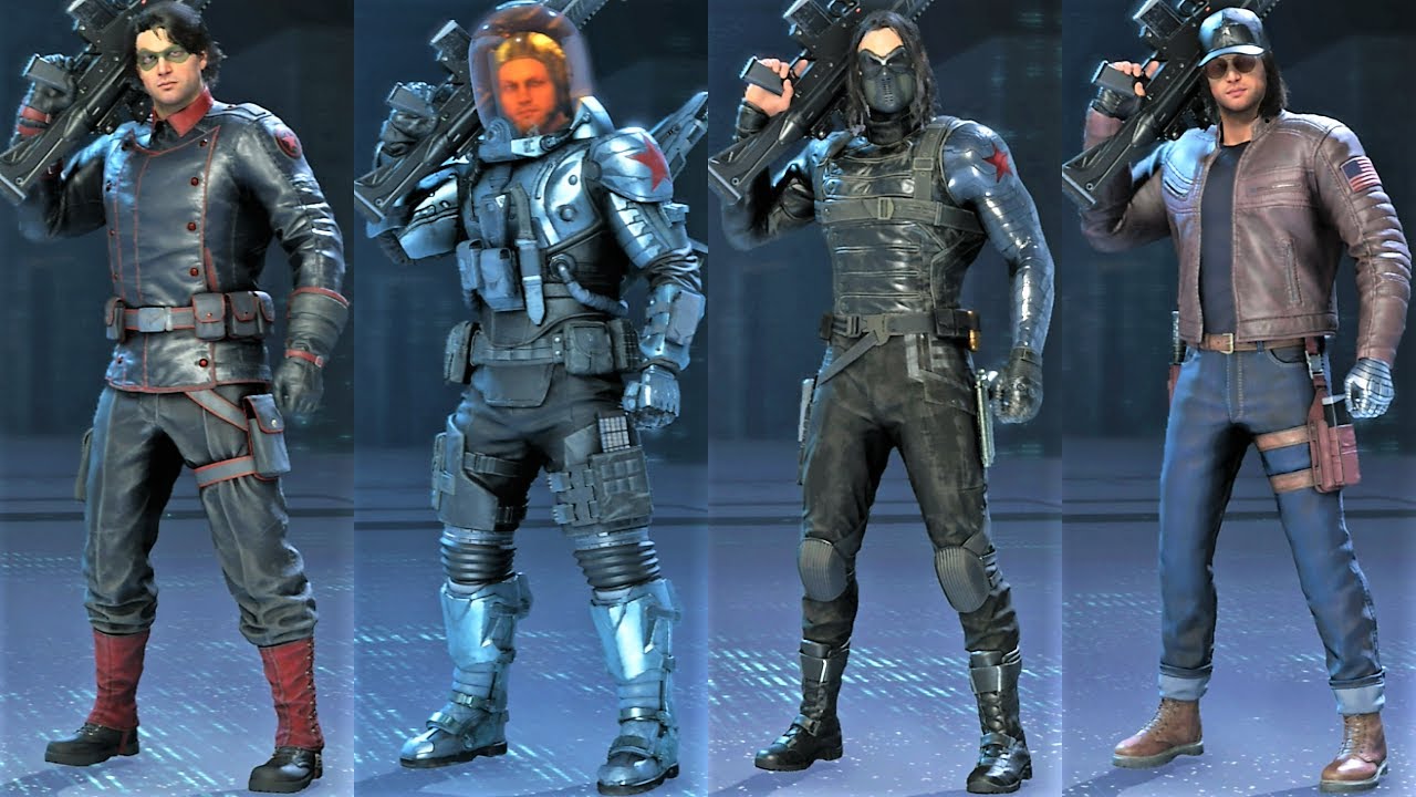 Marvel's Avengers - Winter Soldier All Skins & Emotes Showcase (4K 60FPS)