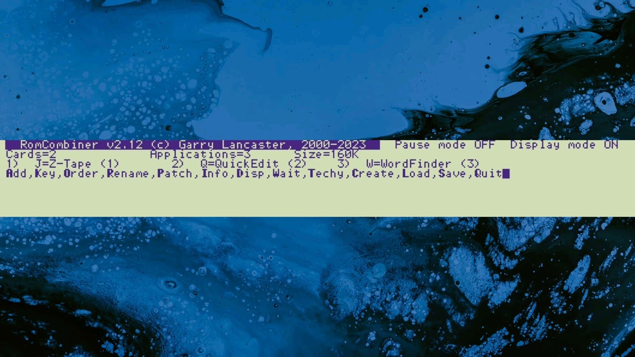 Using Romcombiner to make an app card for the z88