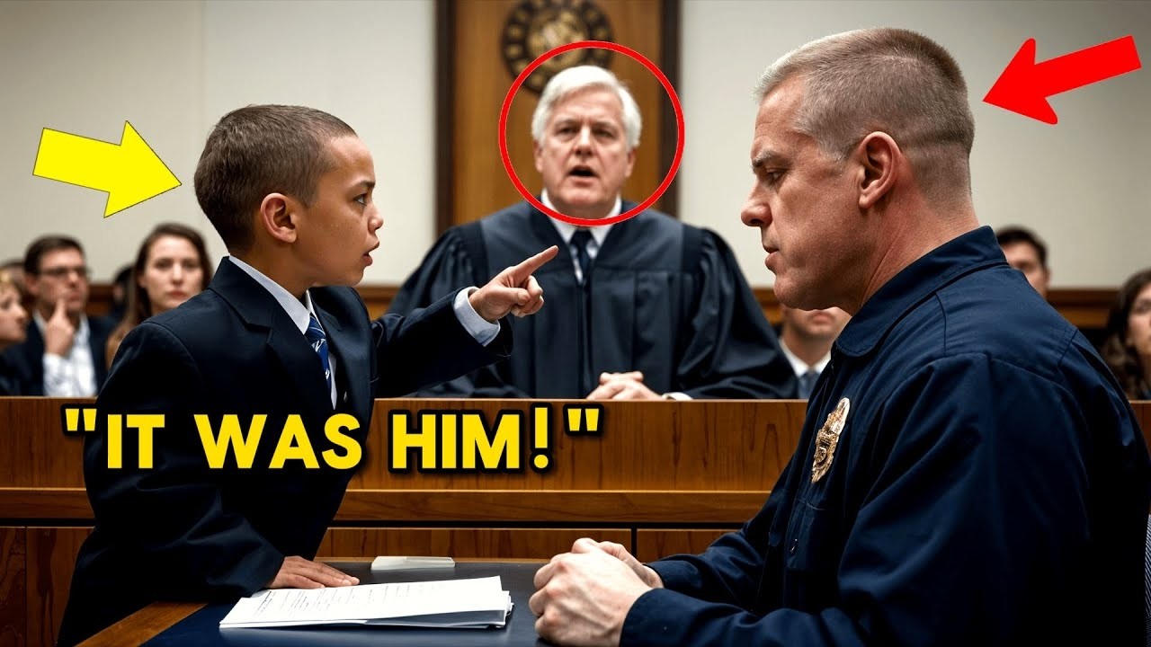 Black Little Boy Points at a Police Officer in Court, What He Says Stuns Everyone