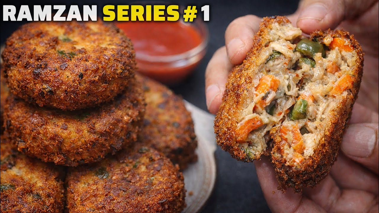 Ramdan Special White Sauce Chicken Cutlets, Make & freeze 