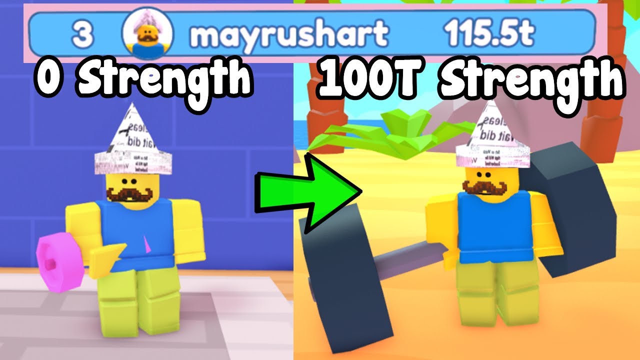 I Reached 100 Trillion Strength! Strongest Player! - Arm Wrestle Simulator roblox