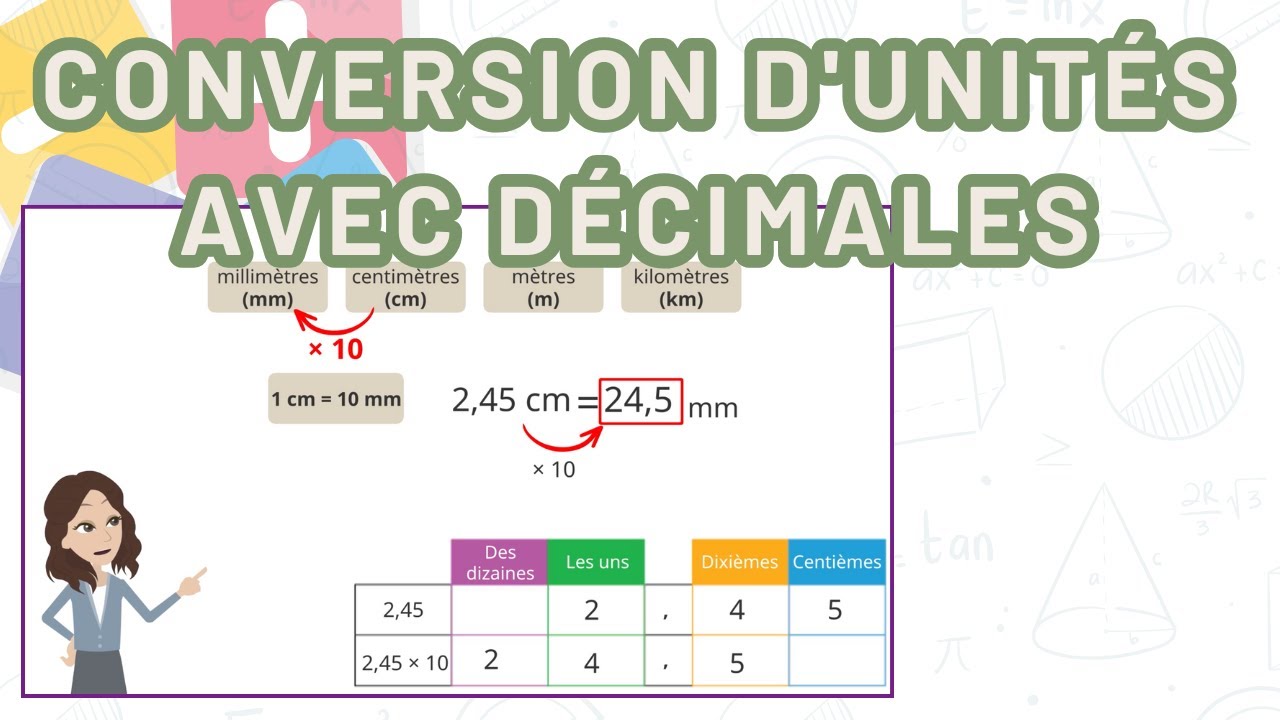 Conversion d'unités avec décimales