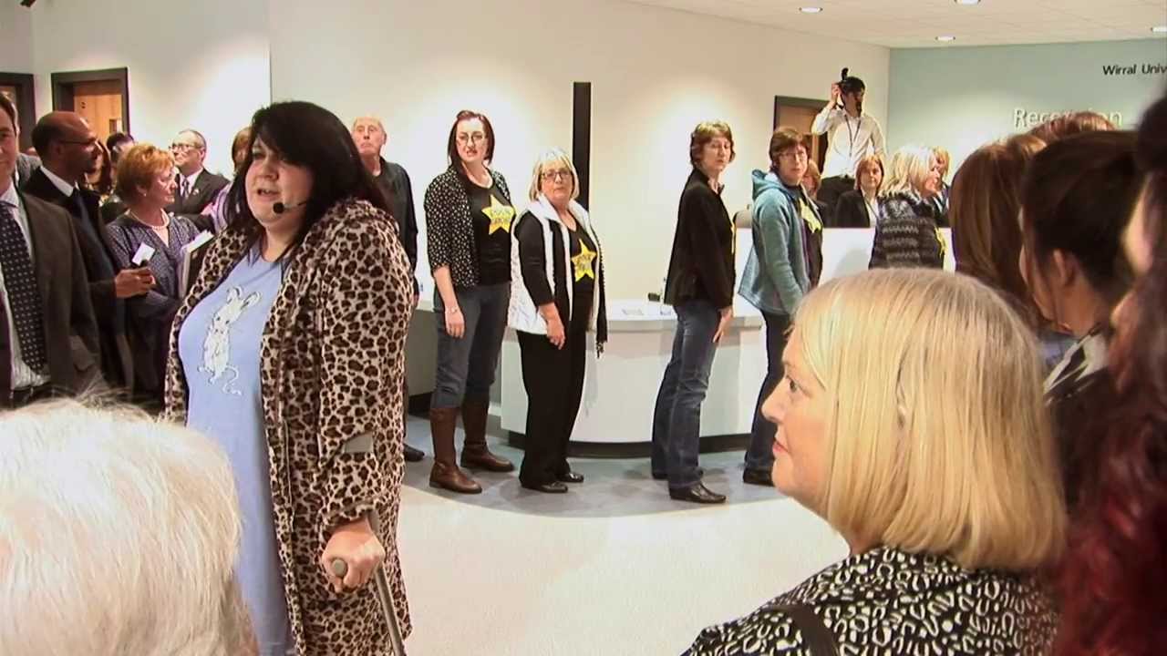 Arrowe Park Hospital Entrance Opening Flashmob performing 'Proud'
