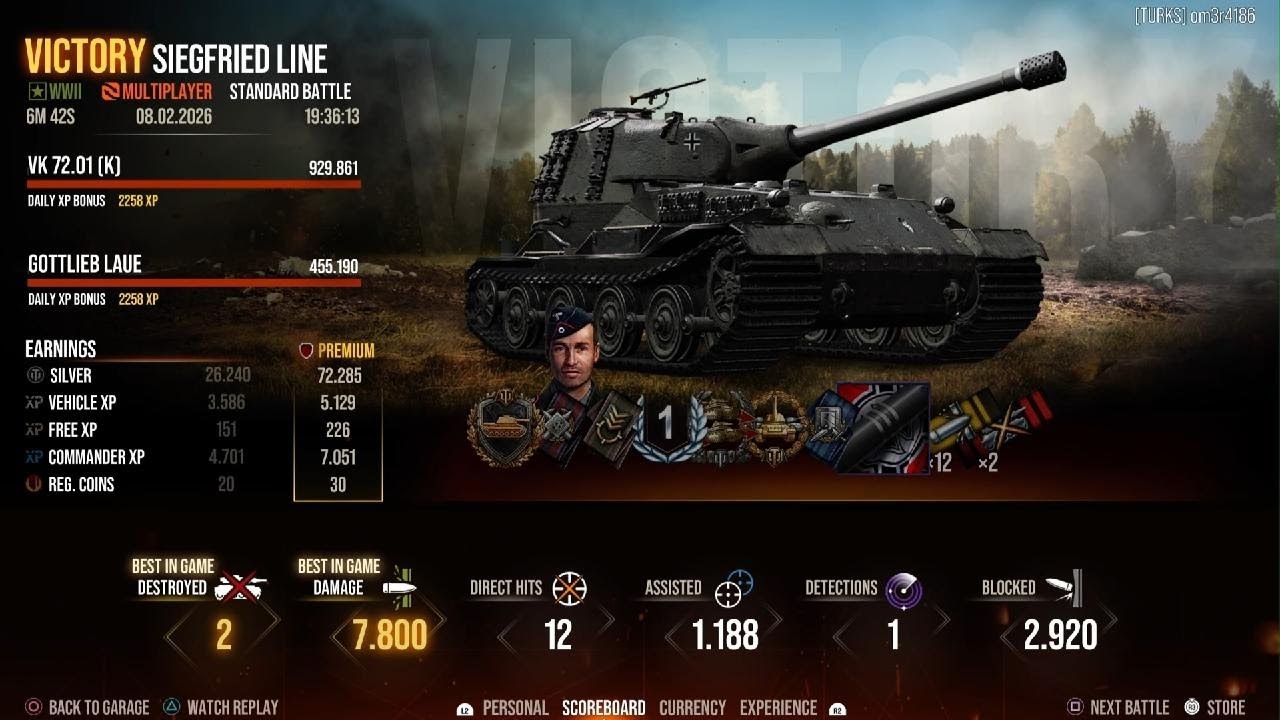 World of Tanks VK 72.01 K