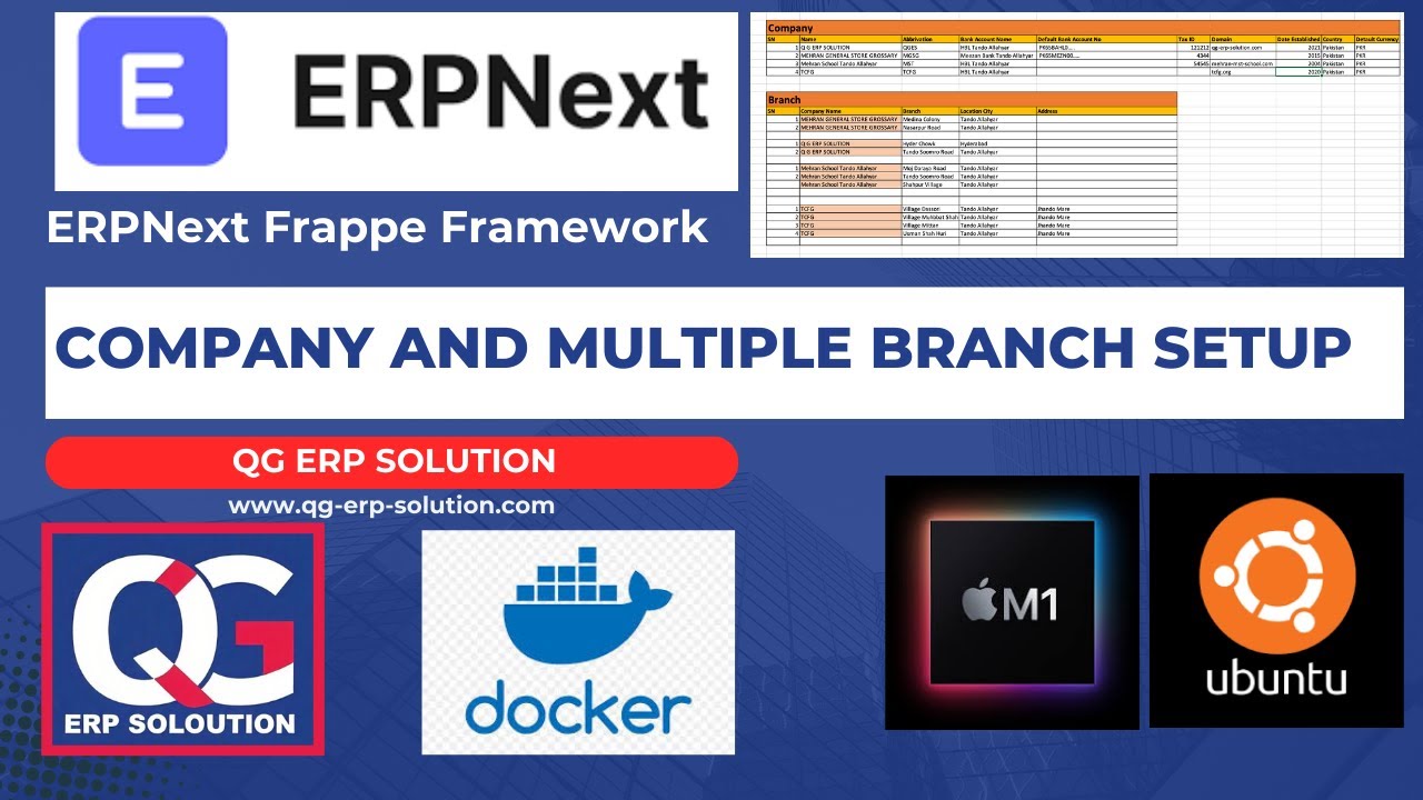 ERPNext Frapp&eacute; Company and branch setup