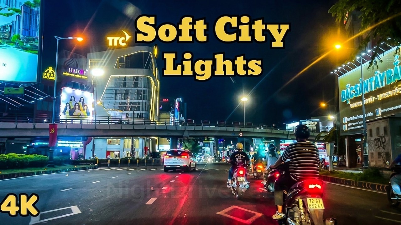 POV Night Drive in Saigon | Quiet Streets & Soft City Lights (No Music)