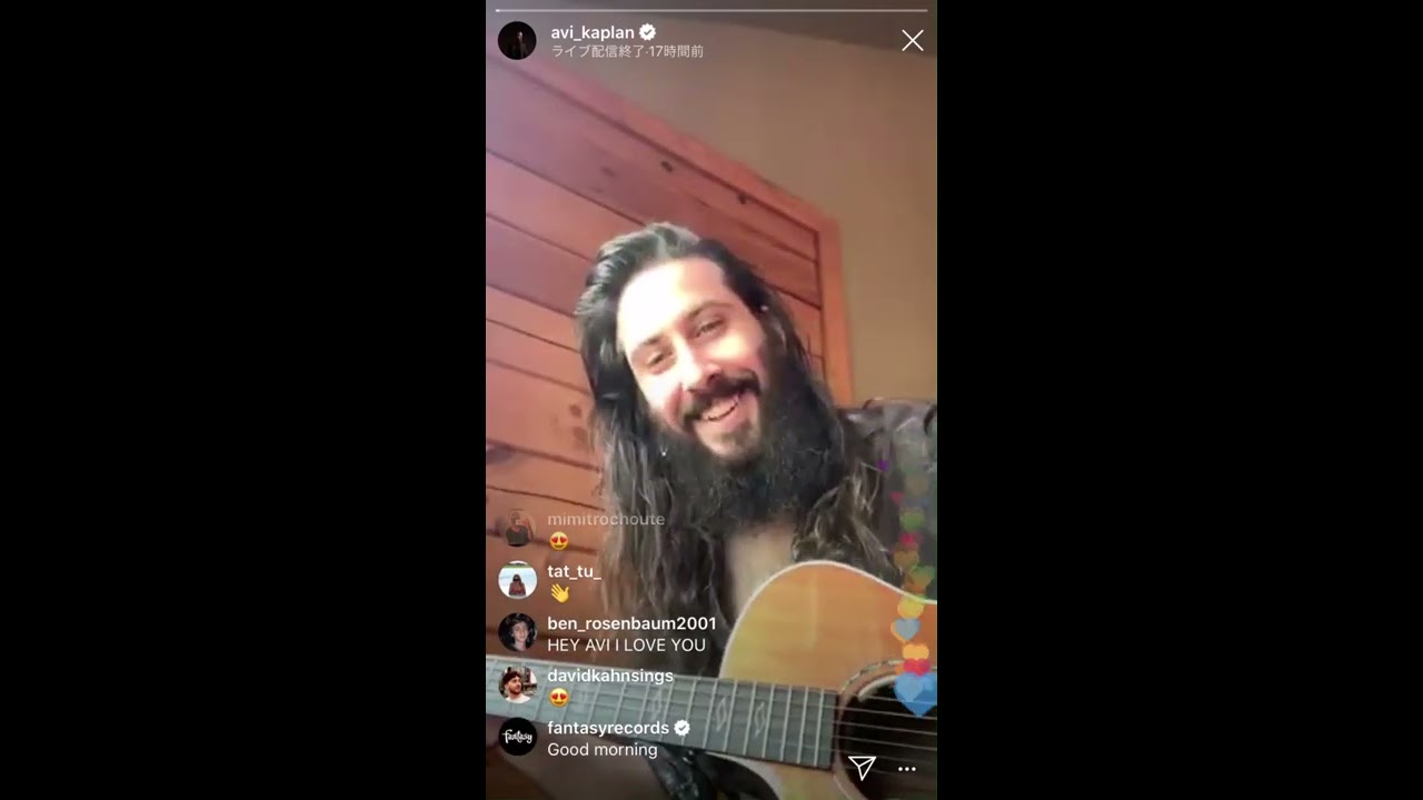 Avi Kaplan IG live(4/25/2020)