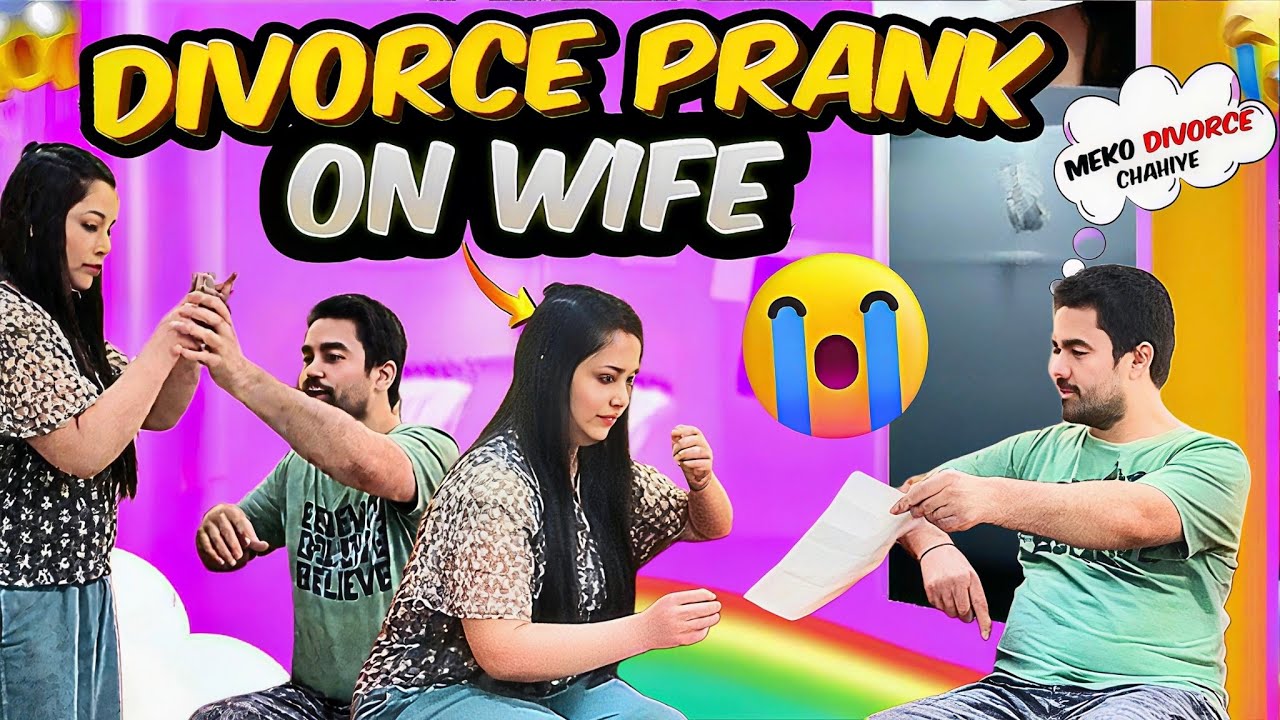 Divorce Prank on Wife Gone Wrong | Funny Prank 😁😂😁