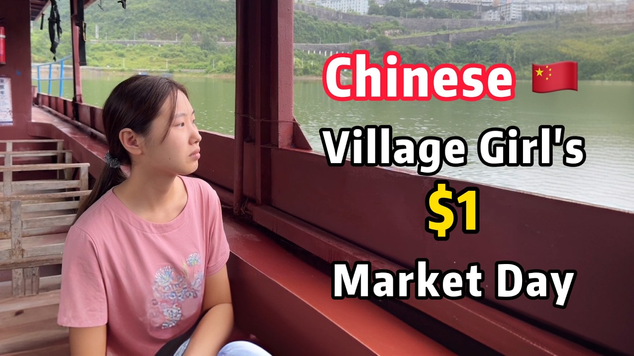 A Day of a Chinese🇨🇳 Rural Girl Spending Only 1 Dollar at the Market