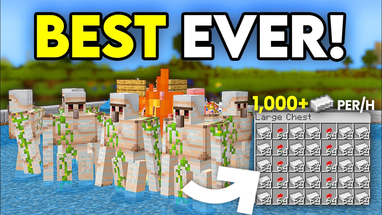 NEW BEST IRON FARM in Minecraft Bedrock 26.4+!