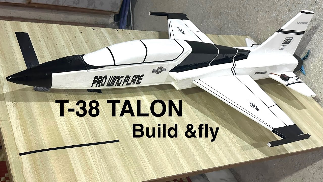 DIY T-38 TALON home made rc plane/// how to make Rc plane with plan