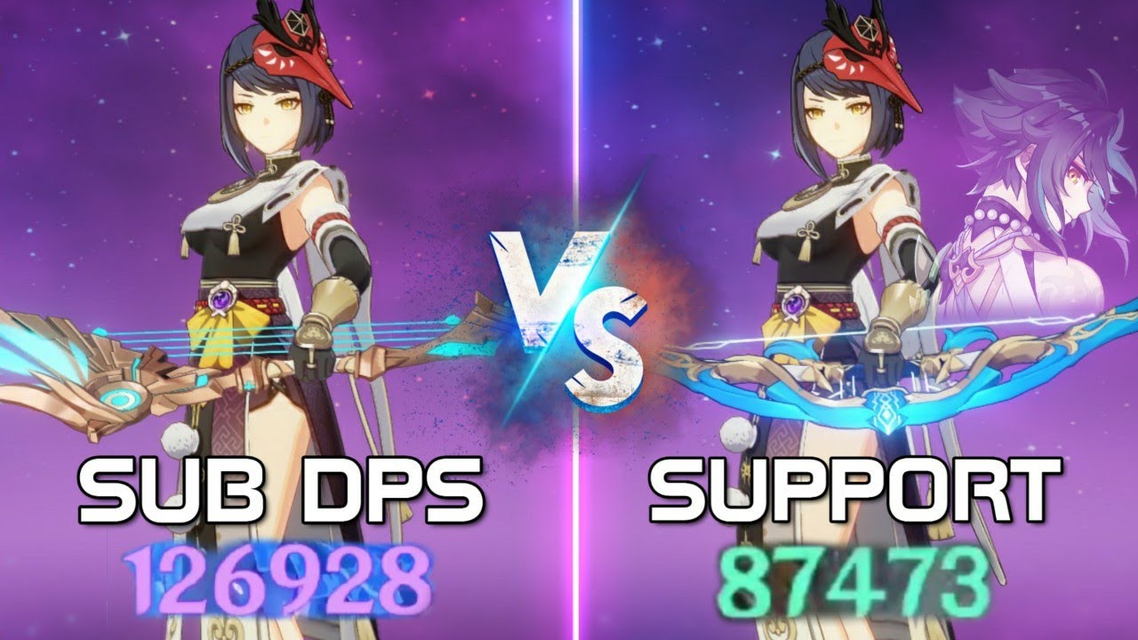 Build Kujou Sara Lengkap ! SubDPS & Support - Genshin Impact