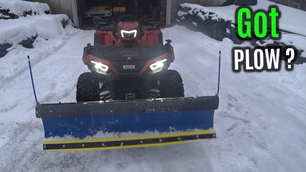 Plowing LONG Winding Driveway w/ Power ANGLE | POLARIS 66