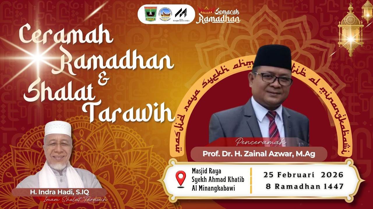 CERAMAH RAMADHAN - Maqashid Syari'ah Dalam Ibadah Puasa (Prof. Dr. H. Zainal Azwar, M.Ag.)
