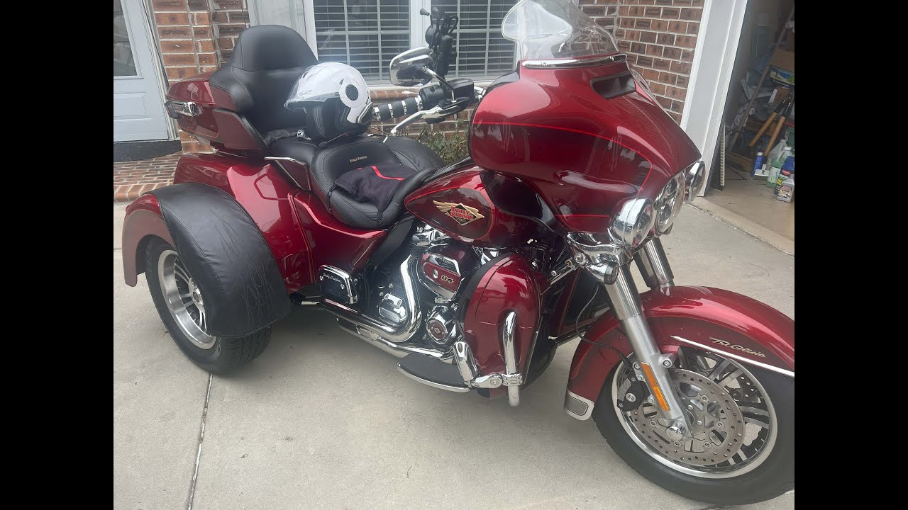 Harley Tri-Glide rear shock replacement.