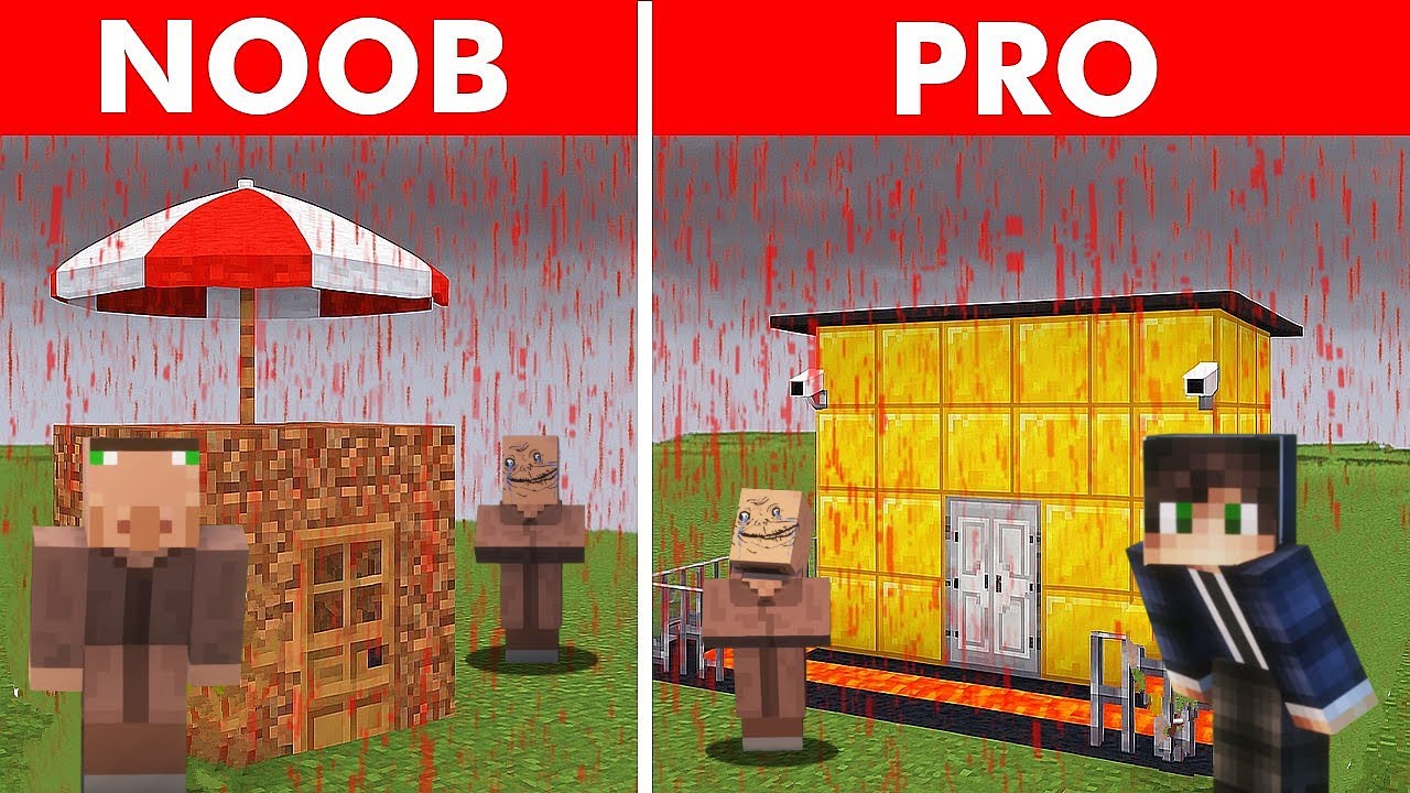 Noob vs Pro: Ko Ima Bolji Bunker za Krvavu Kišu u Minecraftu?! 😱🩸