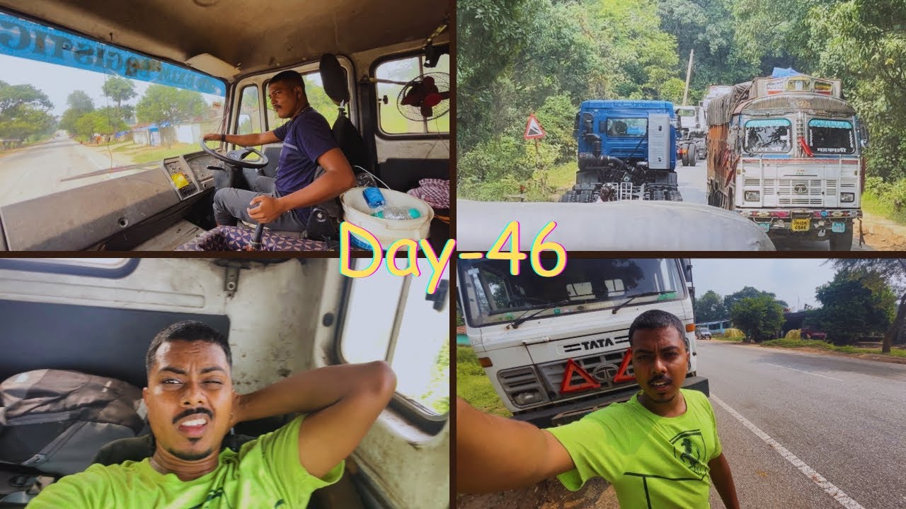 46/365 Days Survival Challenge In Indian Truck 🚛 || आज तो सारा दिन Traffic Jam मैं निकल गया 😩||