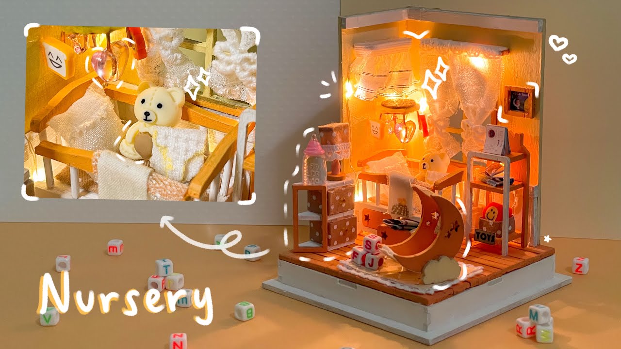 DIY Miniature Baby Nursery Room || DIY M&ocirc; H&igrave;nh Ph&ograve;ng Em B&eacute; T&iacute; Hon
