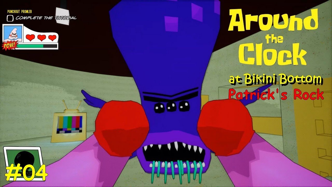 Around the Clock at Bikini Bottom (Full Game Pre-release Build ) #04 Patrick's Rock Playthrough