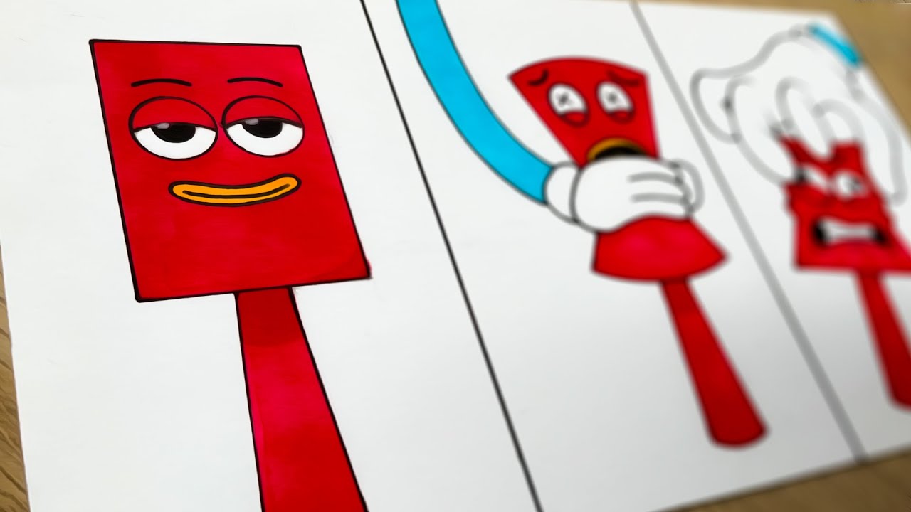 Этапы рисования в новом Incredibox Sprunki OC — прямоугольник (из Save The Shapes) / С 1 по 3 этап