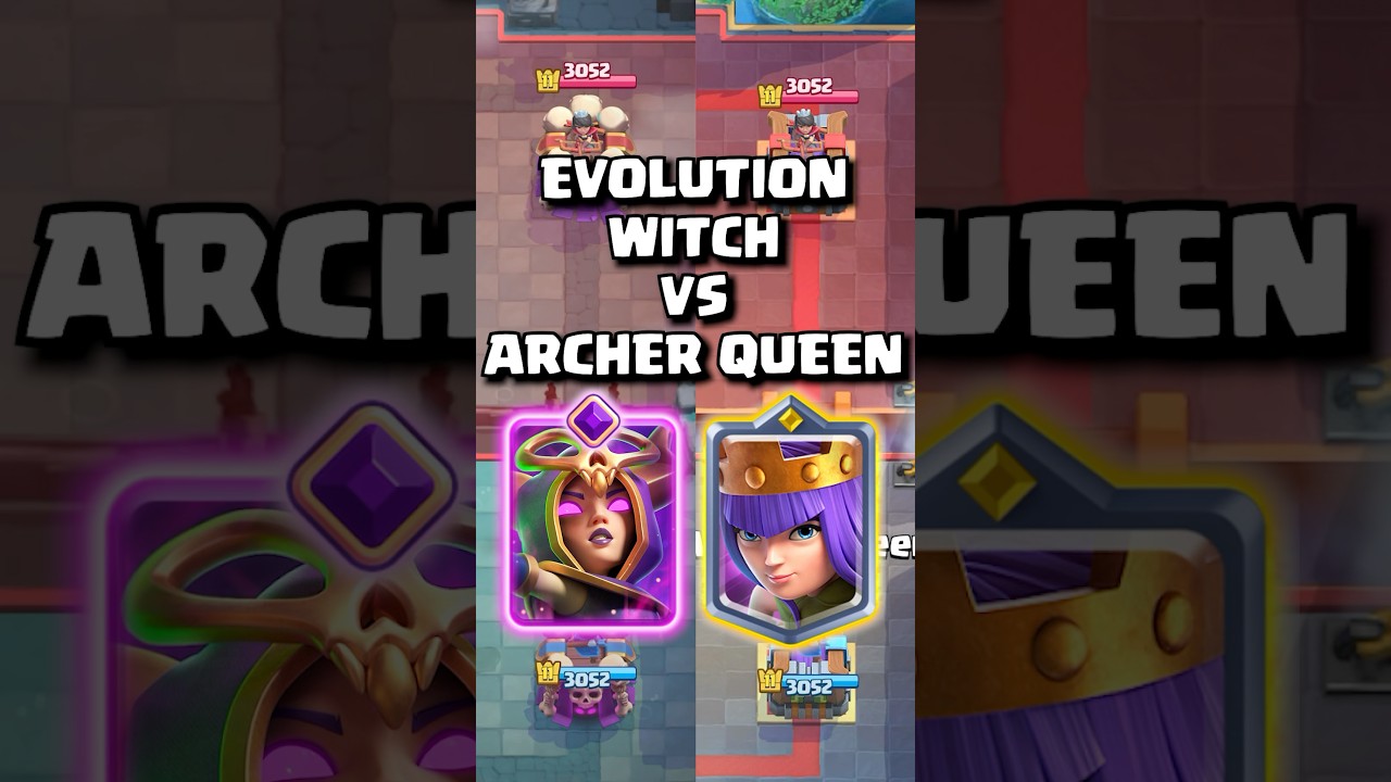 Archer Queen Or Evolution Witch Which Is Better?! 🤔 🏹💀#clashroyale #shorts