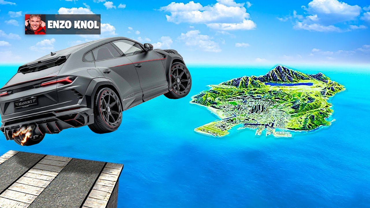 Over De Wereld VLIEGEN Met YOUTUBER Auto's In GTA 5!