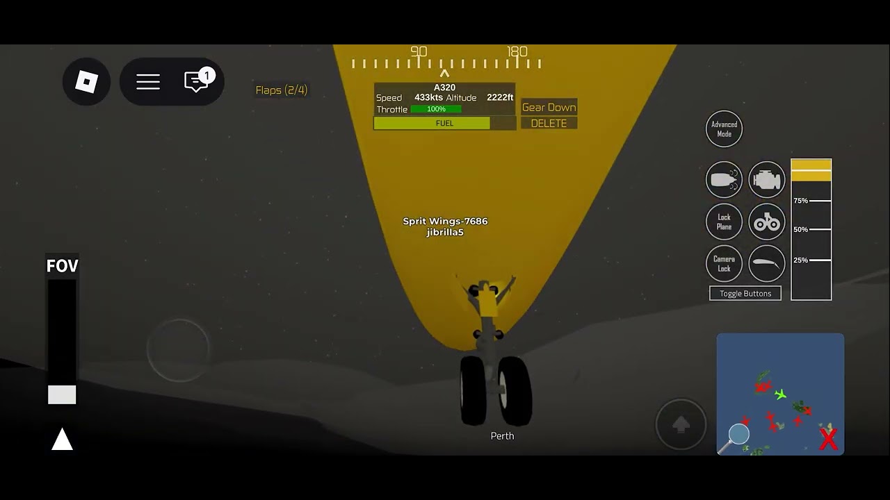 Landing spirit airline in ptfs Roblox 