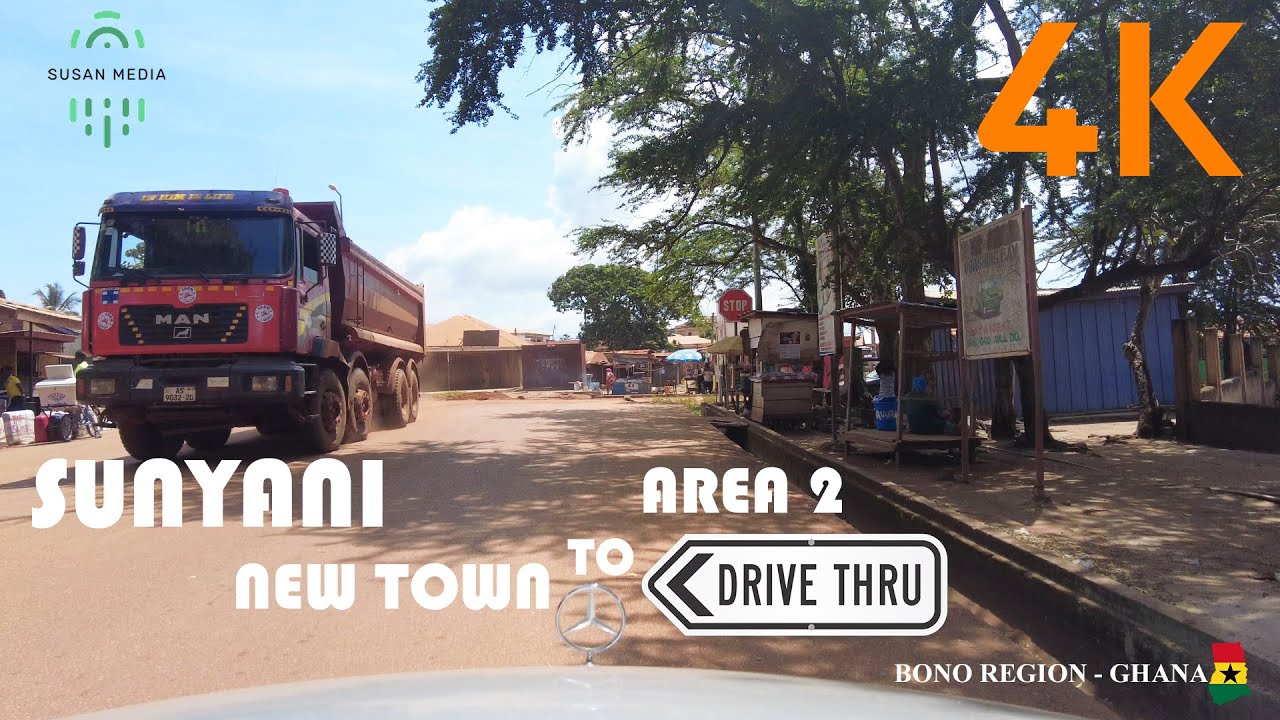 Sunyani New Town Drive To Area 2 in 4K