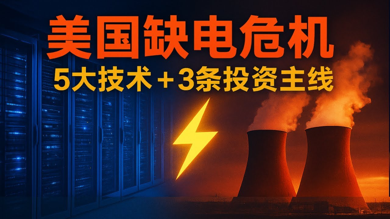 美国缺电危机：数据中心5年需要再造几个德州电网，从燃气发电到小型核电站，谁是这场能源革命的最大赢家？5 大破局技术 + 3 条投资主线全解析