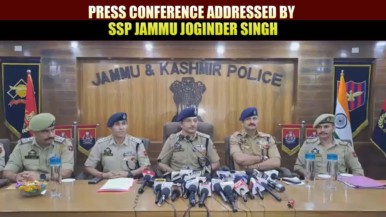 Press conference addressed by SSP Jammu Joginder Singh
