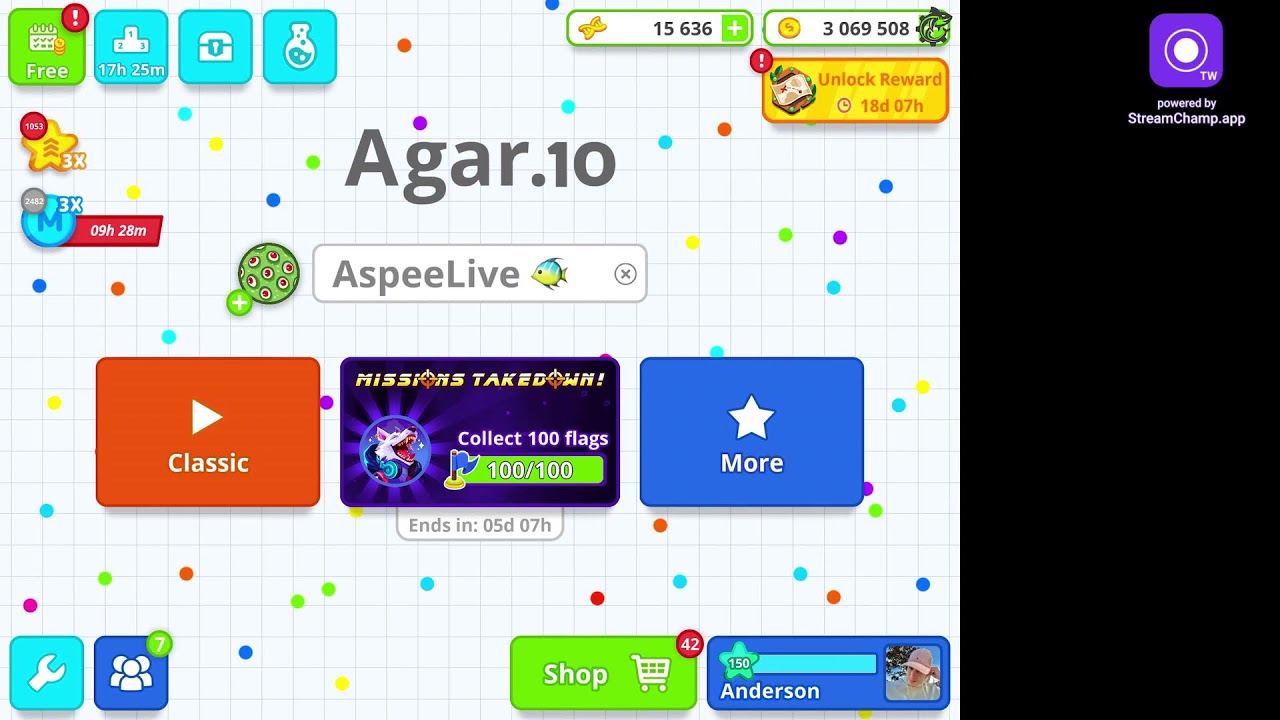 AGAR.IO LIVE/ ASPEEAGR PLAY W/ME
