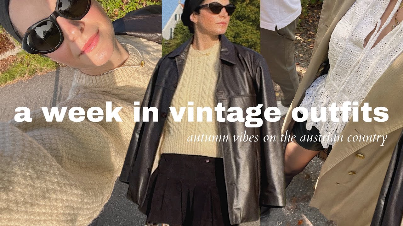 what I wore this week, fall vintage outfits, countryside aestetic and bts of my vintage shop 🌾🍄