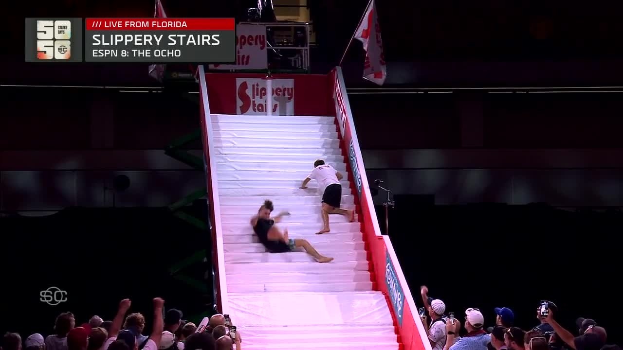 SPORTSCENTER LIVE FROM THE OCHO 8️⃣ Slippery Stairs, Pillow Fighting, Pop-A-Shot & MORE 🔥