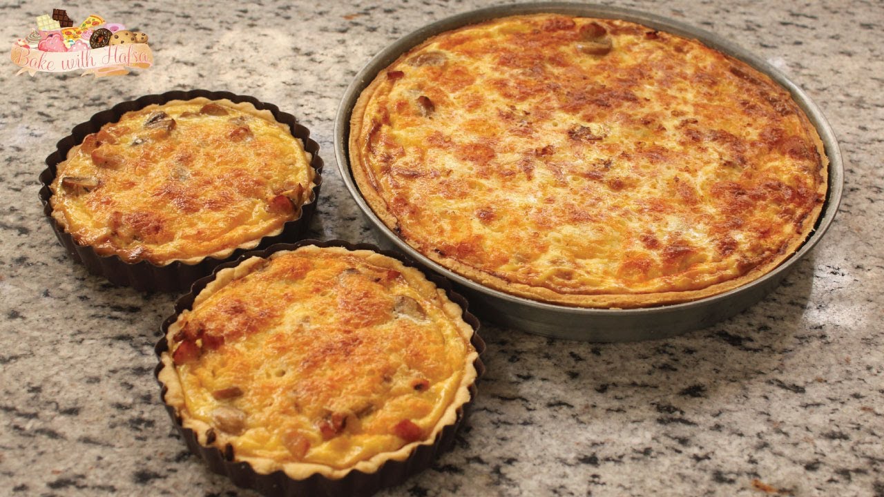 Chicken & Mushroom Quiche with/without Oven | Chicken Quiche for Tea time | Best Snack for Party