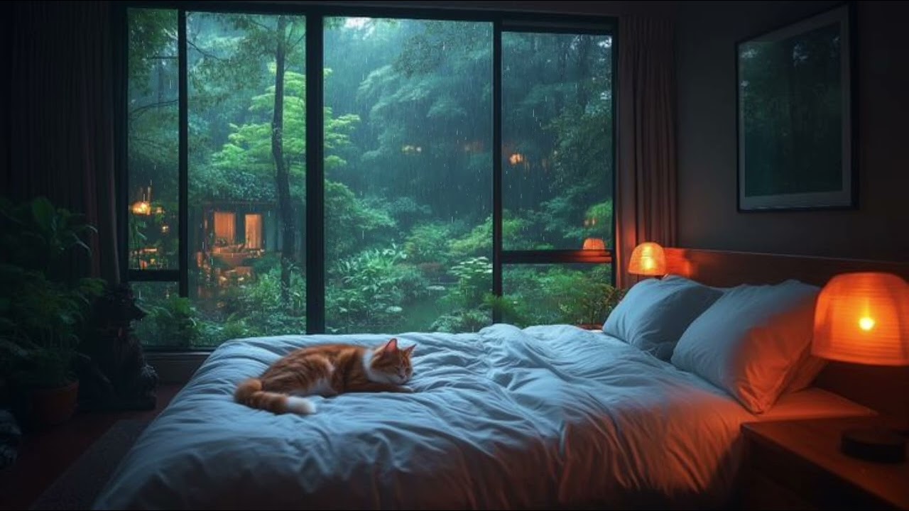 Turn down the world and let the rain fill the space.