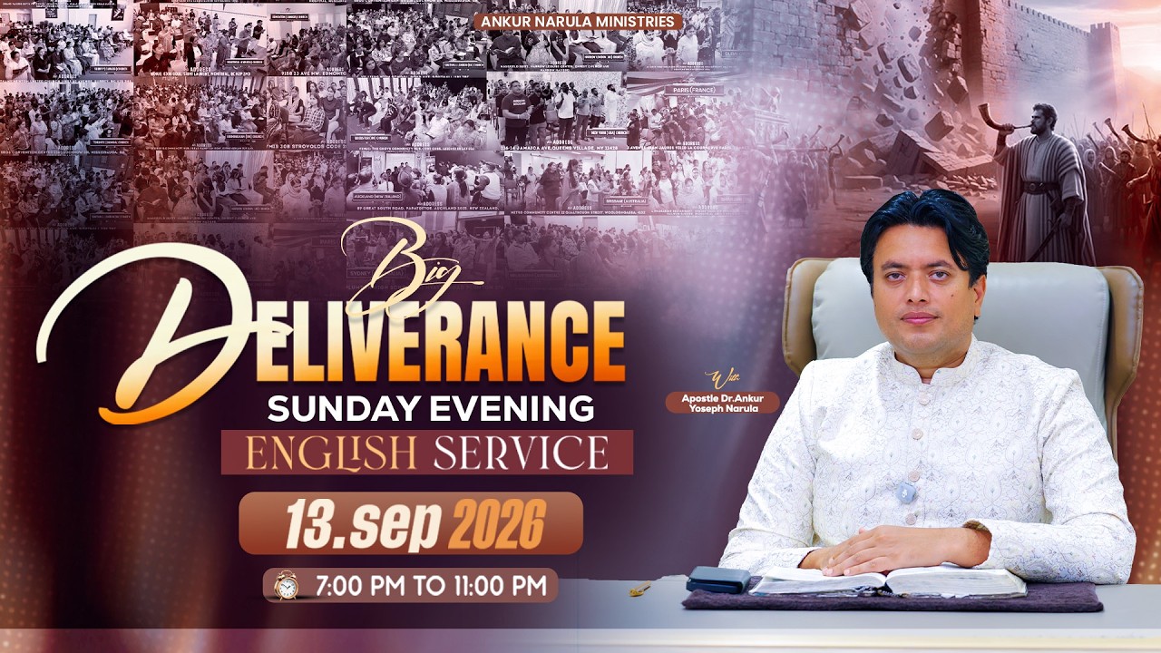 💫 BIG DELIVERANCE SUNDAY ENGLISH EVENING MEETING । 13-09-2026 💫 #live  @AnkurNarulaMinistries
