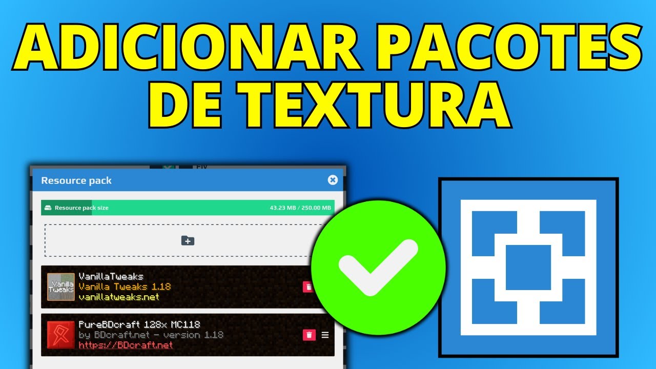 Como adicionar pacotes de textura no servidor Aternos