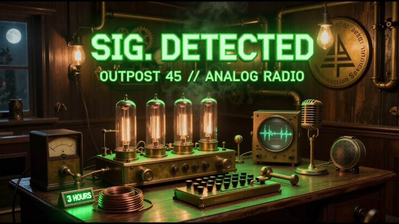 [ SIG. DETECTED ] Mysterious Steampunk Radio | 3 Hours Analog Static & Muted Voices (NO MUSIC)