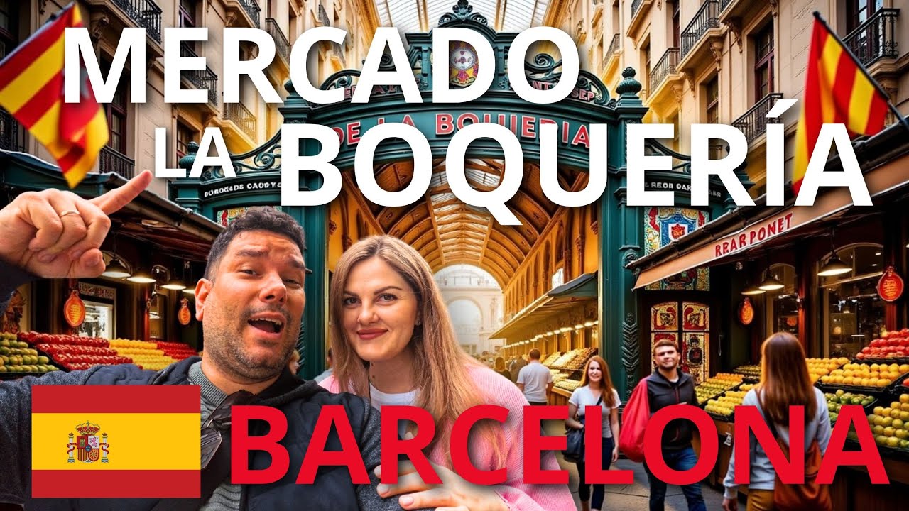 Откройте для себя LA BOQERÍA 🐙🔥 Самый оживленный рынок Барселоны! 🇪🇸🛍️