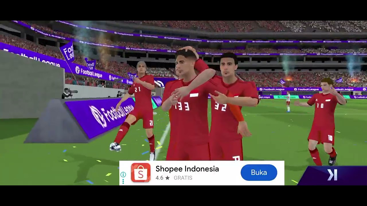 Indonesia vs Tajikistan 4-1 💥💥 di game football league 2025 