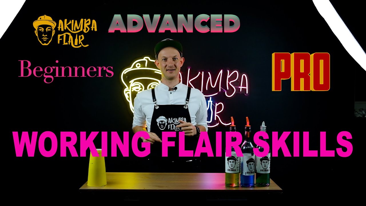 Working flair skills for beginners, advanced & PRO bartenders