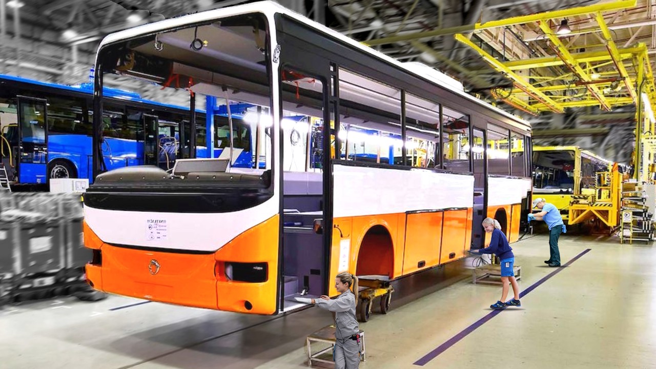 Fabryka autobus&oacute;w Iveco &ndash; wnętrze Retro Karosa (Irisbus) Proces produkcyjny