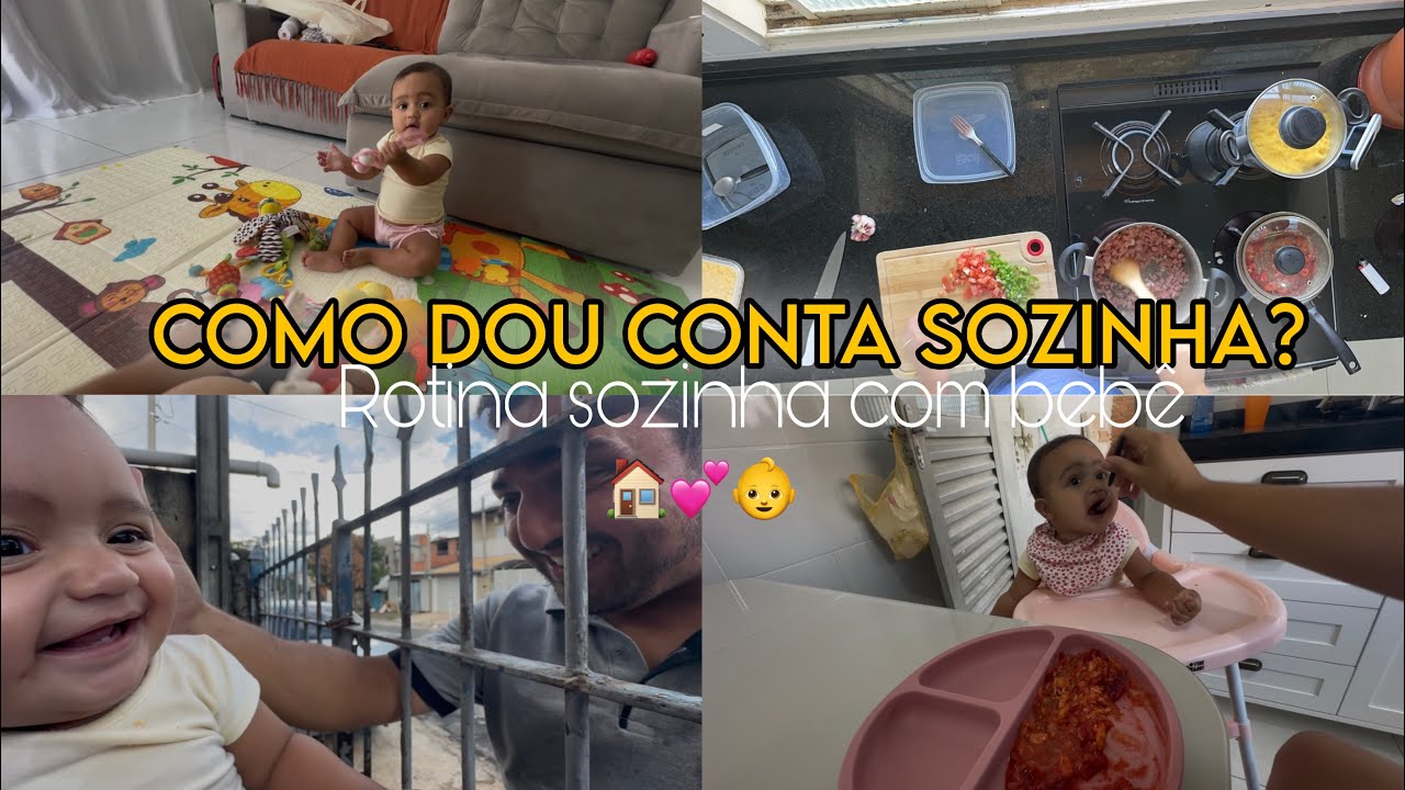 Rotina sozinha com minha bebê de 8 meses o dia inteiro | maternidade real