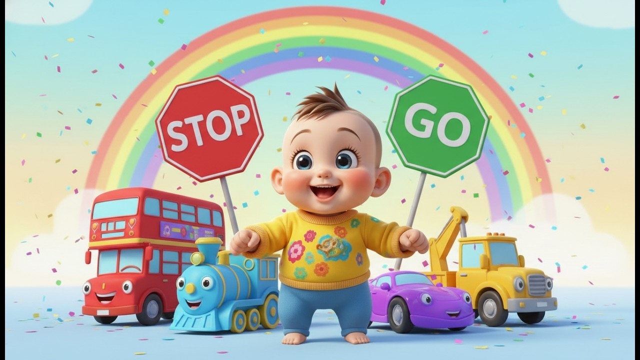 ¡Para y Sigue! 🚦 Canción Infantil Divertida en Español para Aprender Jugando