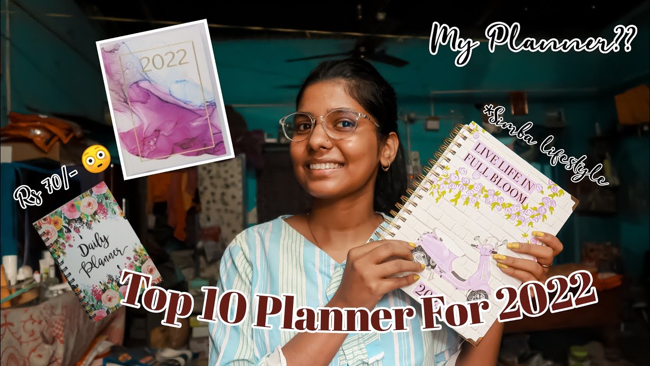 Top 10 Planner For 2022 ( Start with Rs 70/- 😳& Planner reveal?) |#DD⛄Day13| Study Vlog | Dusky Girl