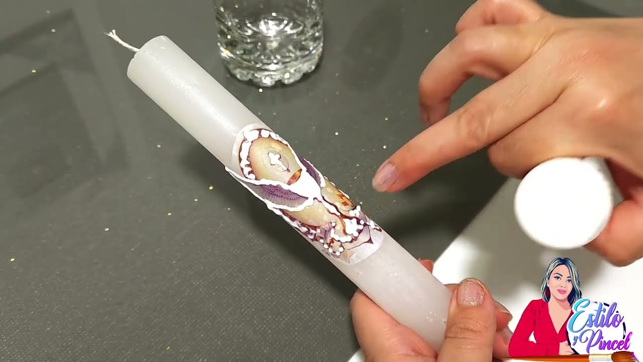 Como decorar vela primera comunión